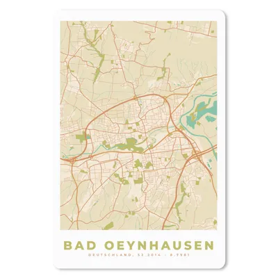 Produktbild von MuchoWow® Mauspad Mousepad Bad Oeynhausen - Jahrgang - Karte - Stadtplan 18x27 cm - Mousepads - Maus Mat - Pad - Mausunterlage