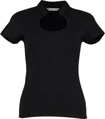 Produktbild von Kustom Kit Damen Top mit rundem Decolletée, Größe:XL (20/22), Farbe:Schwarz