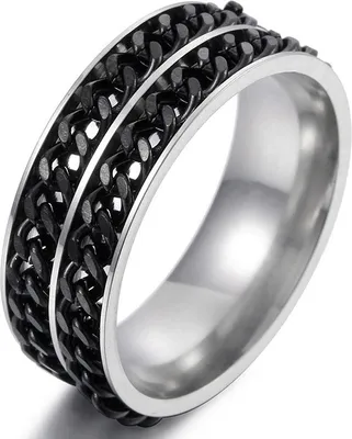Obrázok produktu pre Prsteň WA-17050 - Čierny pánsky prsteň 55mm KP17050