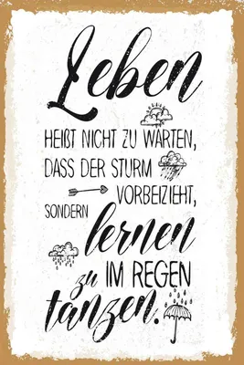Produktbild von vianmo Holzschild 30x20 cm Leben nicht warten Sturm vorbei