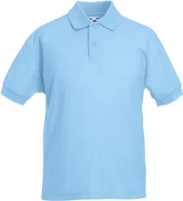 Produktbild von Fruit of the Loom - Kids 65/35 Piqué Polo - Sky Blue - 164