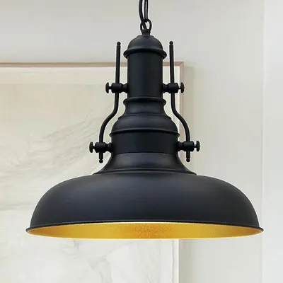 Produktbild von Bamyum Hängelampe Schwarz I Nota I Industrial Design Ø 30 cm Metall E27