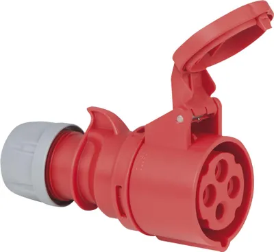 Produktbild von PCE CEE 16 A/400 V 4-pin Plug female Rot - IP44