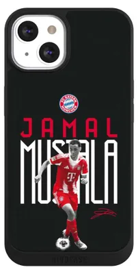 Produktbild von NIVOCASE Handyhülle für Apple iPhone 13 Hülle NIVOpure Case Schwarz FC Bayern München Offizielles Lizenzprodukt Jamal Musiala