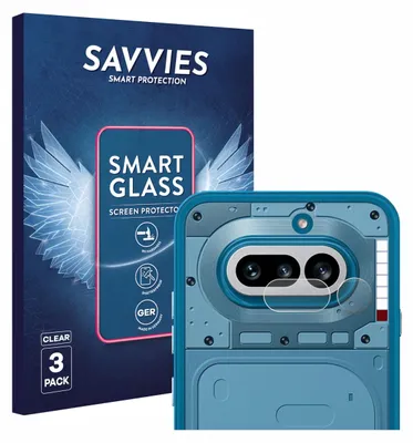 Produktbild von 3x Savvies Schutzglas Folie für Nothing Phone (4a) (NUR Kameraschutz) 9H Panzer Schutzfolie Glas Displayschutz klar transparent