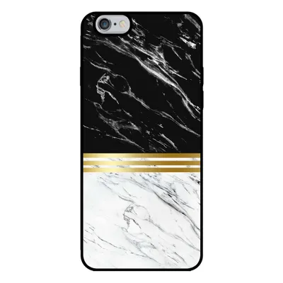 Immagine prodotto di Smartphonica Custodia per iPhone 6/6s Plus in marmo - cover posteriore in marmo - Nero Bianco
