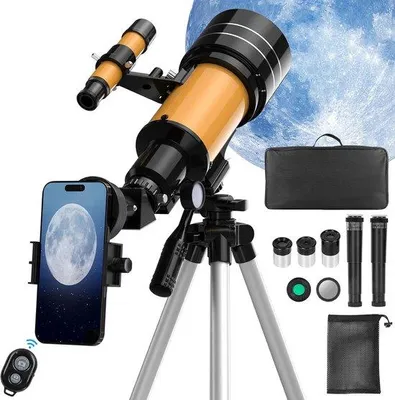 Produktbild von Famanu Teleskop Verstellbar mit Stativ - 400 mm Brennweite, 70 mm Durchmesser
