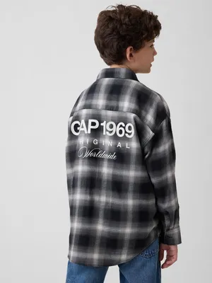 Produktbild von GAP Übergroßes Flanellhemd für Kinder S