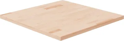 Produktbild von Tischplatte Quadratisch 60x60x2,5 cm Eichenholz Unbehandelt