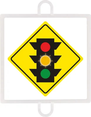 Image de Panneau de signalisation d'avertissement n° 2 (feu orange)