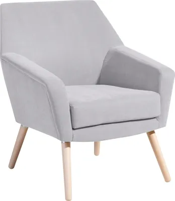 Produktbild von Max Winzer Sessel Alegro - Velourstoff silber - Maße: 67 x 71 x 81 cm