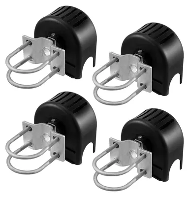 Produktbild von VEVOR Schiebetor-Kit, Rolltor-Hardware-Kit mit H-förmiger Radnut für freitragende Schiebetore und Rolltüren, Schiebetor-Rollen mit 4 Schienenrädern, Schwerlast-Schiebelager, Schwarz, U-förmig