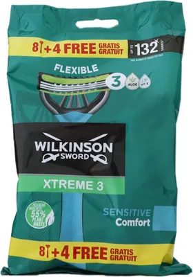 Produktbild von Wilkinson Sword Xtreme 3 Sensitive Disposable Razor for Men