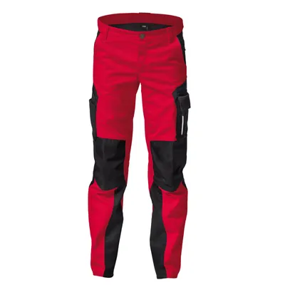 Produktbild von FHB HUGO Arbeitshose Kinder rot-schwarz Gr. 122/128