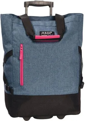 Produktbild von Fabrizio XL Einkaufs Trolley Punta Denim Blau Einkaufsroller Einkaufstasche Neu