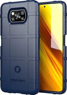 Produktbild von Xiaomi Poco X3 NFC Hülle, LaimTop Weich TPU Silikon Stossfest Anti-rutsch Tasche Heavy Duty Schutzhülle für Xiaomi Poco X3 NFC Blau