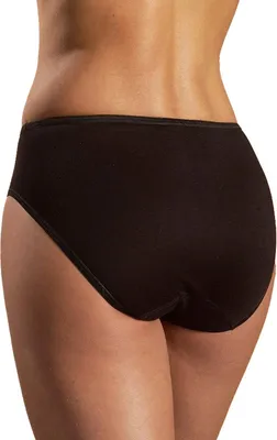 Produktbild von HERMKO Damen Midi Slip aus 100 % Baumwolle 1031, Farbe:schwarz, Größe:36/38 (S)