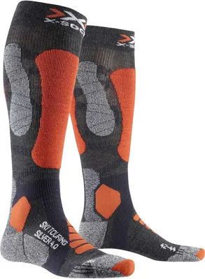 Produktbild von X-SOCKS Ski Touring Silver 4.0 Socken anthracite melange/orange fluo 35-38
