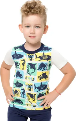 Produktbild von Jungen-Schlafanzüge kurze Ärmel, lange Hose Ocean Life  - Weiß/Navy - 104