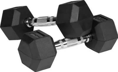 Productafbeelding van Rebel RBA-2325-04 Gepoedercoate gietijzeren hexagonaal gewichten, 2 x 4 kg