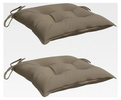 Produktbild von Palettenkissen 2 Stück Taupe 50x50x7 cm Oxford-Gewebe für Terrasse, Garten, Balkon