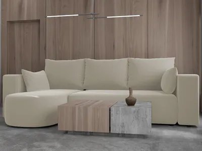 Produktbild von 4ALL HOME Ecksofa mit Schlaffunktion Tivo 246x145 cm - Couch - Sofa mit Bettkasten - Eckcouch - L-Form - Schlaffsofa - Schlafsofa mit Bettkasten - Universal Velo 622 Beige