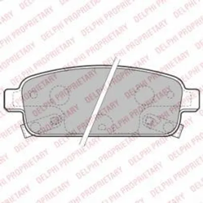 Produktbild von Delphi Bremsbelagsatz, Scheibenbremse Hinterachse LP2167