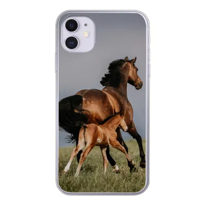 Produktbild von MuchoWow® Handyhülle Schutzhülle Hülle für iPhone 11 Tiere - Pferde - Fohlen Silikon Softcase Handy Hülle - Handytasche
