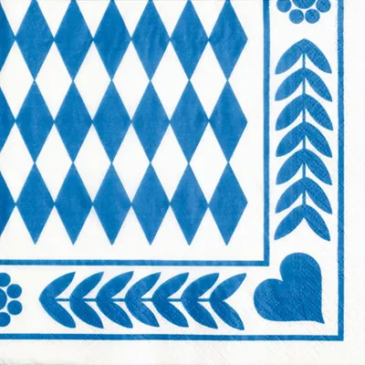 Image de PAPSTAR Serviettes de table design "Bavarian Blue", 330 x 330 mm