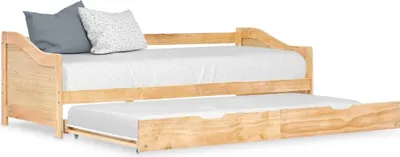 Produktbild von The Living Store Ausziehsofa Bettgestell Kiefernholz 90×200 cm
