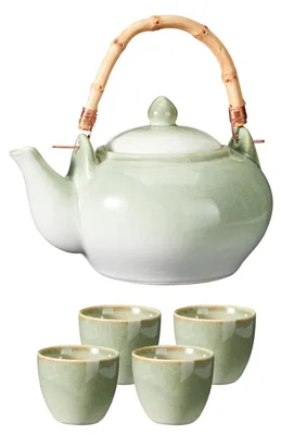 Zdjęcie produktu dla Zestaw do herbaty, ceramiczny, dzbanek 1 l i 4 filiżanki
