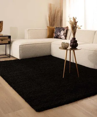 Imagen del producto de Alfombra Unyqoos® de pelo alto, estilo "shaggy", color , 140 x 200 cm, con borde festoneado y acolchado suave
