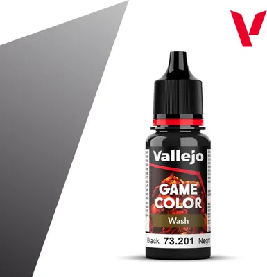 Produktbild von Vallejo 73.201, Schwarz, Acrylfarbe, Flüssigkeit, 17 ml, 1 Stück(e)