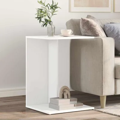 Produktbild von "Schlussverkauf" Wohnzimmer Beistelltisch - rechteckiger Kaffeetisch - Weiß 45x40x62,5 cm Holzwerkstoff  C13709