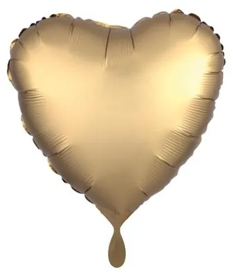Produktbild von Folienballon Herz Satin gold 45cm