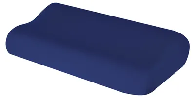 Image de Housse de coussin en coton pour coussins cervicaux, coussins de soutien cervical et coussins de santé, dans les dimensions 35 x 60 à 45 x 75 cm (Marine 100)