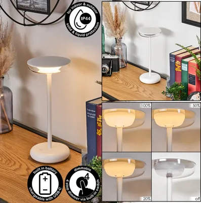 Produktbild von Montigli dimmbare Tischlampe aus Kunststoff in Weiß