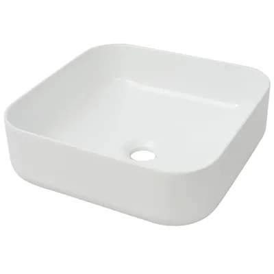 Obrázok produktu pre vidaXL Umývadlo Square Ceramic White 39x39x13,5 cm
