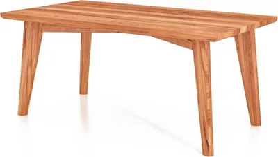 Produktbild von Couchtisch Gerg aus Kernbuche massiv 90x90x48 cm mit Holzbeinen