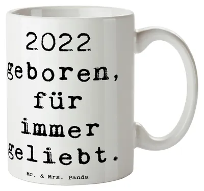 Produktbild von Mr. & Mrs. Panda Tasse Spruch 2022 Geburtstag Lieblingskind - Weiß - Geschenk, Kaffeetasse, Alter, Geburtstagsfreude, liebevolle Geschenke, besondere Verbindung, Teetasse