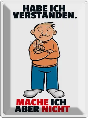 Produktbild von vianmo Blechschild 40x30 cm Verstanden mache ich aber nicht Spruch Zitat
