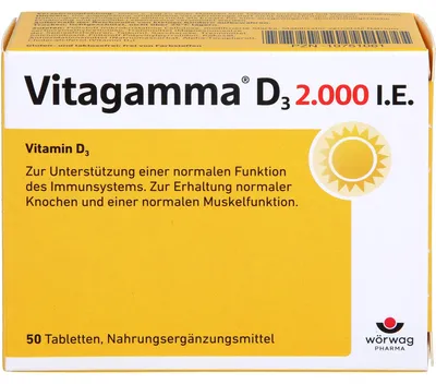 Zdjęcie produktu dla Vitagamma D3 2,000 I.E. Witamina D3 NEM, 50 St TAB