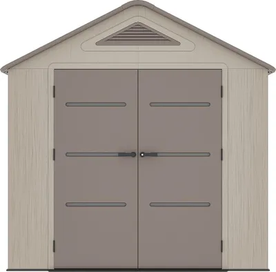 Produktbild von Gartenhaus aus HDPE-Kunststoff Beige und Braun 9,5 m² mit Boden - Stärke 22 mm - ANTEVA
