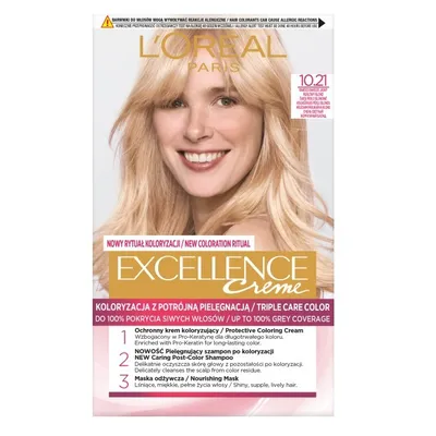 Obrázek produktu pro L'Oreal Paris Excellence Creme Farba do włosów 10.21 Bardzo Jasny Perłowy Blond