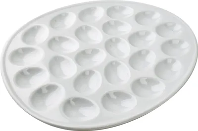 Produktbild von Eierteller Porzellan MONDEX BASIC 35x28 cm Weiß 24 Stück