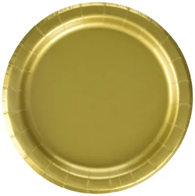 Dessertteller aus Papier, 18 cm, Gold, 20 Stück