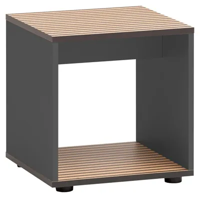 Image de Meuble bas Möbelpartner Katta anthraciteReproduction bois 40 x 42 x 40 cm