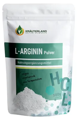 Produktbild von Kräuterland L-Arginin HCL Pulver 500g