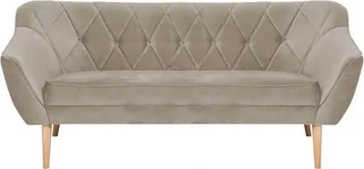 Produktbild von BETTSO Dreisitziges Sofa im skandinavischen Stil mit Steppung CARO 3 beige