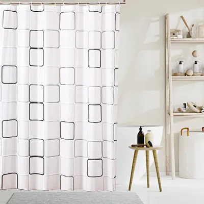 Productafbeelding van Douchgordijn Antischimmel 180 x 200 cm met 12 Ringen